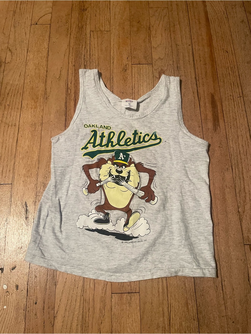 Oakland Athletics Grey Tank with Taz Mascot